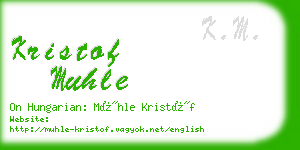 kristof muhle business card